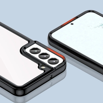 Handyschutzhülle Outer Space Case für Samsung Galaxy S23 Plus Hülle mit flexiblem Rahmen schwarz