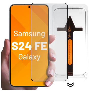 Szkło hartowane do Samsung Galaxy S24 FE ochronne szkiełko na ekran 9H Alogy EasyShield™️ z ramką montażową