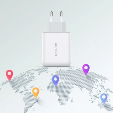 Ugreen szybka ładowarka sieciowa USB Typ C / USB 36 W Quick Charge 4.0 Power Delivery biały (60468 CD170)