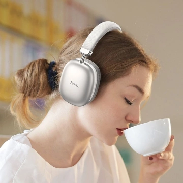 HOCO Słuchawki Bezprzewodowe Bluetooth W35 Składane Białe