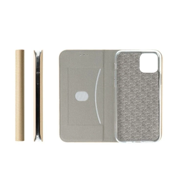 Etui Kabura SENSITIVE Book do iPhone 16 Złoty z Podstawką