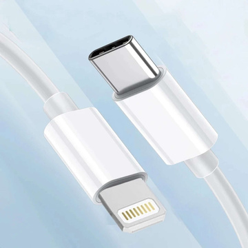 2x Kabel 100cm USB-C do Lightning PowerDelivery do Apple iPhone USB Data Charging Cable PD 20W Biały