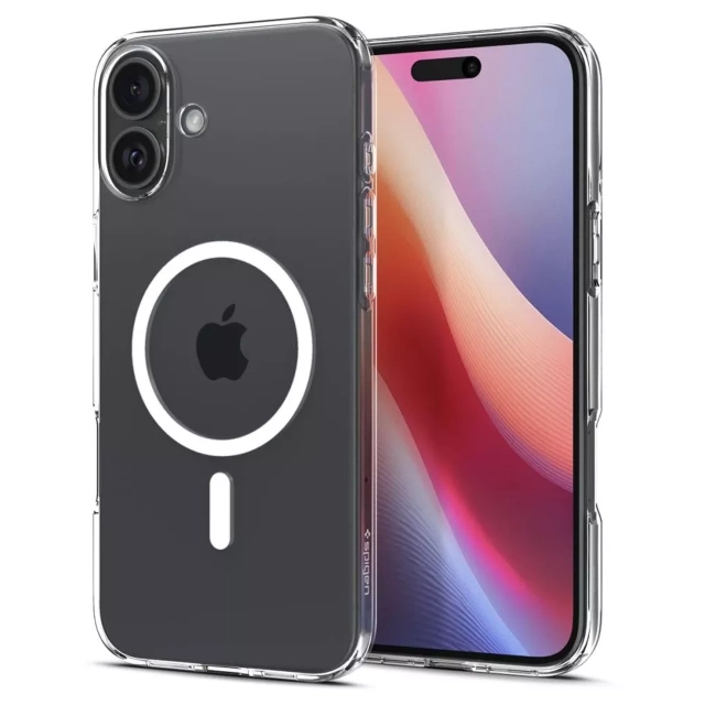 Hülle für iPhone 16 Plus Spigen Liquid Crystal Mag Magsafe Schutzhülle klar