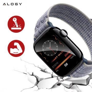 Szkło Hybrydowe do Apple Watch 10 46mm Alogy 3D Glass z czarną ramką