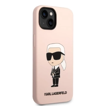 Karl Lagerfeld KLHMP14MSNIKBCP Hülle für iPhone 14 Plus 6.7" Hardcase Silikon Ikonik Magsafe pink/pink