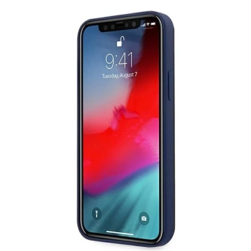 Etui na telefon Silicone Tone On Tone hardcase do iPhone 12 Pro Max granatowy/navy
