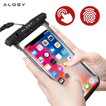 Etui wodoodporne Uniwersalne Alogy HydroShield™ IPX8 wodoszczelne uniwersalne do 6.5 Wodoodporna ochrona na plażę basen kajak Czarne