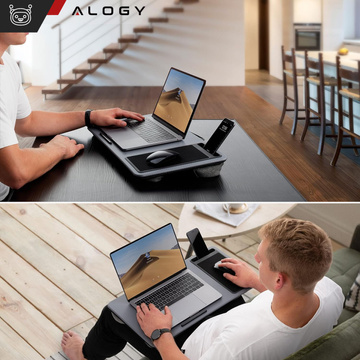 Laptop-Tischständer, Telefonhalter, Mauspad für Bett, tragbarer Alogy-Schreibtisch mit Kissen