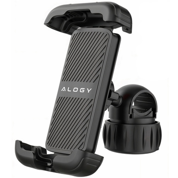 Uchwyt rowerowy do telefonu 4.7–6.8" – regulowany, obrót 360°, stabilne mocowanie na kierownicę roweru i motocykla – Alogy Sport Pro-Fit™ Czarny