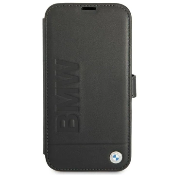 BMW BMFLBKP13SSLLBK Handyhülle für Apple iPhone 13 Mini 5.4" Schwarz/Schwarz Book Signature