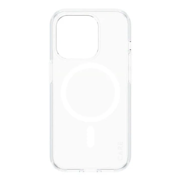 Etui do iPhone 15 Pro CARE by PanzerGlass Urban Combat Case MagSafe Przezroczysty z Białymi Magnesami