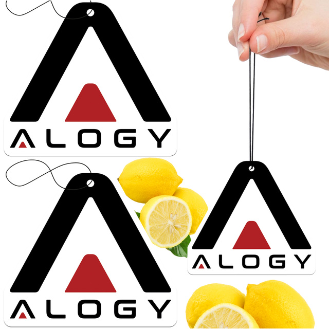 3x Zawieszka zapachowa samochodowa zapach do samochodu auta Alogy odświeżacz powietrza samochodowy Lemon [3szt.]