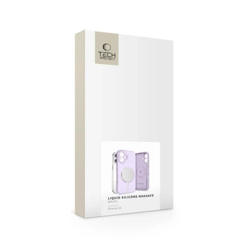 Etui Tech-Protect Liquid Silicone MagSafe iPhone 16 Mauve