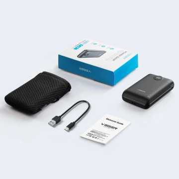 Powerbank Externer Akku (POWER BANK) VEGER S20 - 20.000 mAh LCD Quick Charge PD 22,5 W schwarz (W2053)