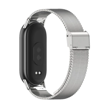Pasek bransoleta stalowa Milaneseband do Xiaomi Smart Band 8/ 8 NFC Silver