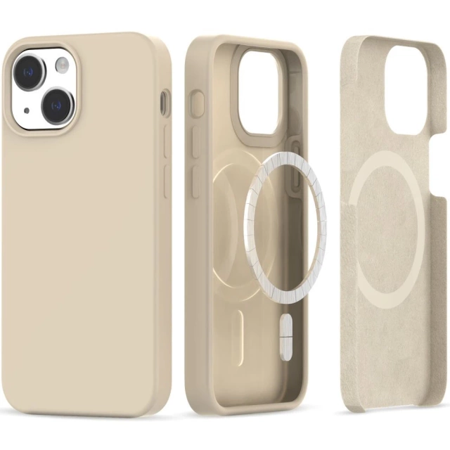 Silikon-Schutzhülle für MagSafe für Apple iPhone 13/iPhone 14 Beige