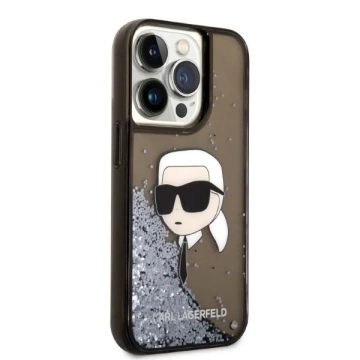 Etui Karl Lagerfeld KLHCP14XLNKHCK do iPhone 14 Pro Max 6,7" hardcase Glitter Karl Head czarny/black