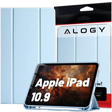 Etui do Apple iPad 11gen. 11" 2025 / 10gen. 10.9" 2022 obudowa na tablet Alogy Smart Case Pencil Holder Niebieskie