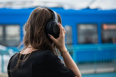 Forcell F-Audio ANC Sonic Aura Kabellose On-Ear-Kopfhörer Schwarz