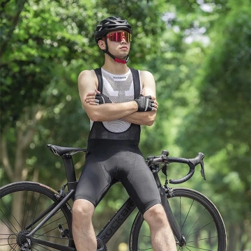 Rockbros RK2002L kurze Trägerhose mit L-Einsatz – schwarz