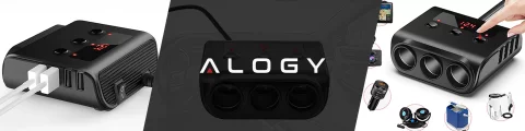 Rozdzielacz adapter samochodowy Alogy HUB do zapalniczki 12V-24V 