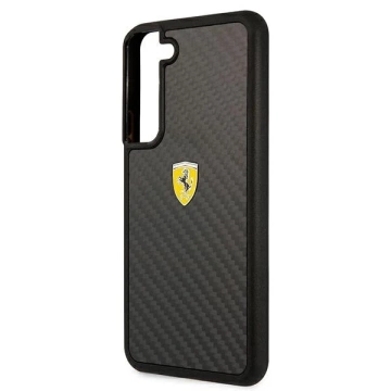 Etui na telefon Ferrari Hardcase do Samsung Galaxy S22 czarny/black hardcase On Track Real Carbon