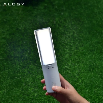 Lampa Zewnętrzna LED z Haczykiem 4000mAh 12h, Przenośna, Energooszczędna, Ogrodowa, Kempingowa i Domowa Alogy OutdoorLamp™ – Biała