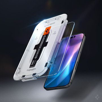 2x Spigen Glas.TR Panzerglas "EZ FIT" für Apple iPhone 14 Pro Klar