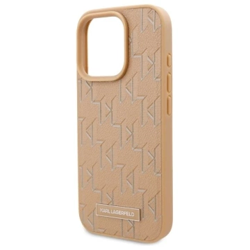 Etui Karl Lagerfeld do iPhone 16 Pro Max 6.9" Beżowy Magsafe Hardcase Hot Stamp 