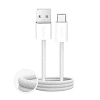 Kabel Puro Fabrik 2.0 USB-A – USB-C 10W 1,5m biały w oplocie