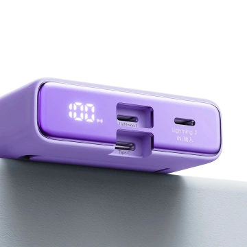 Powerbank 10000mAh Joyroom JR-PBM01 20W MagSafe z podstawką fioletowy