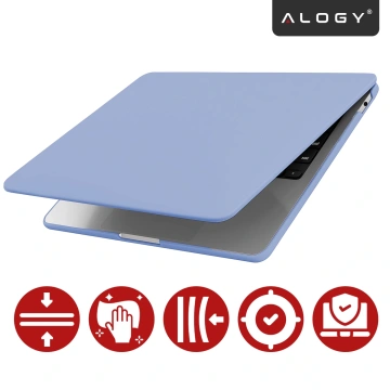 Etui do Apple MacBook Air 13 / 13.3" 2018–2021 (M1 A2337/A2179/A1932) – elastyczna, matowa obudowa ochronna, lekka i odporna – Alogy AirGuard™ Lawendowy