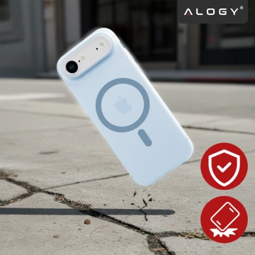 Apple iPhone 17 Air Hülle – Matte MagSafe-Abdeckung mit Linsenschutz, schlank und kratzfest, perfekte Passform – Alogy Skinny MatteCase™ Himmelblau