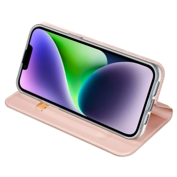 Dux Ducis Skin Pro iPhone 15 Plus Hülle mit Klappe und Geldbörse – Rosa
