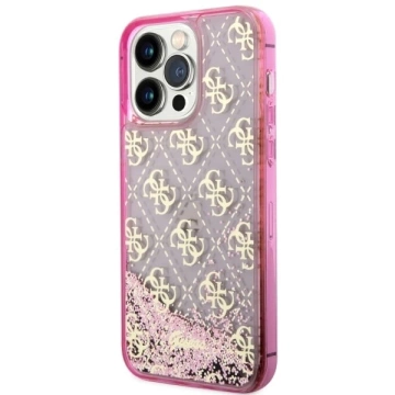 Etui Guess GUHCP14LLC4PSGP do iPhone 14 Pro 6.1" hardcase Liquid Glitter 4G Transculent