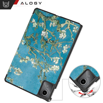Etui do Lenovo Tab K11 / K11E 11” M11 10.95" TB330FU / TB330XU / TB331FC obudowa na tablet Case Alogy Book Cover Kwitnący migdałowiec (van Gogh) + Szkło + Rysik