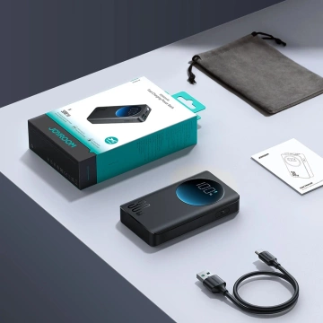 Joyroom JR-PBF01 Powerbank 10000 mAh 30 W PD + latarka + etui – czarny