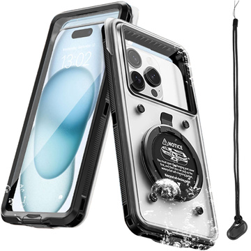 Etui wodoodporne wodoszczelne IPX68 uniwersalne na telefon do 6.9 cala Case futerał do wody + Smyczka Alogy Czarne