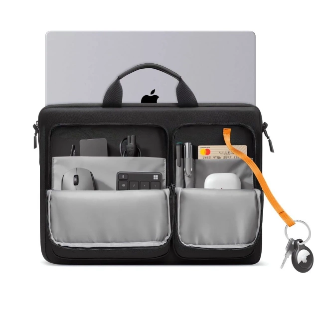 Torba Tech-Protect Defender Bag Laptop 17" Black z paskiem