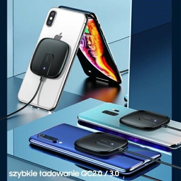 USAMS Induktionsladegerät US-CD159 magnetisch W1 15W Extradünnes iPhone 12 Serie weiß/weiß CD159DZ02