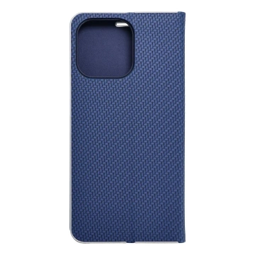 LUNA Book Carbon Holsterhülle für Apple iPhone 15 Pro Max blau
