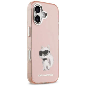 Etui Ochronne do iPhone 17 Karl Lagerfeld IML Aquarelle Choupette MagSafe Różowy