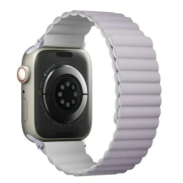 Pasek UNIQ Revix do Apple Watch Series 4/5/6/7/8/SE/SE2/Ultra 42/44/45mm Reversible Magnetic lila-biały/lilac-white