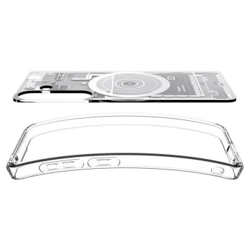 Schwarze Hülle für Galaxy S25 Zero One White Spigen Ultra Hybrid MagSafe