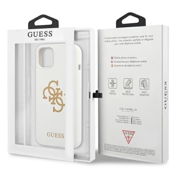 Guess GUHCP13SLS4GGWH iPhone 13 mini 5,4" biały/white Hard Case Silikon 4G Logo