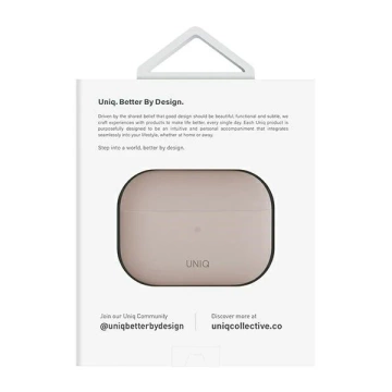Schutzhülle für UNIQ-Ohrhörer Cover Lino AirPods Pro 2 Gen Silikon Pink/Blush Pink