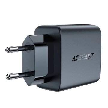 Ładowarka sieciowa czarna GaN 35W PD 2x USB C Acefast A49 - szybka i bezpieczna