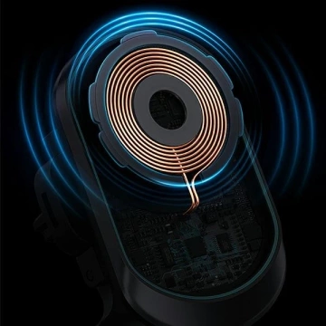 Uchwyt samochodowy do telefonu indukcyjny USAMS Magnetyczny Wireless Charging 15W do kratki went. CD182ZJ01 (US-CD182) czarny/black 