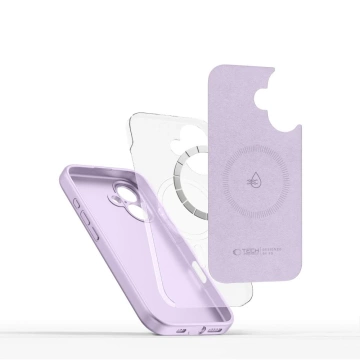 Etui Tech-Protect Flüssigsilikon MagSafe iPhone 16 Mauve
