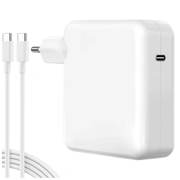 Ładowarka Zasilacz do Apple MacBook Alogy Universal Charger Kabel 2m USB-C do USB-C Szybkie ładowanie PowerDelivery PD 87W Biały